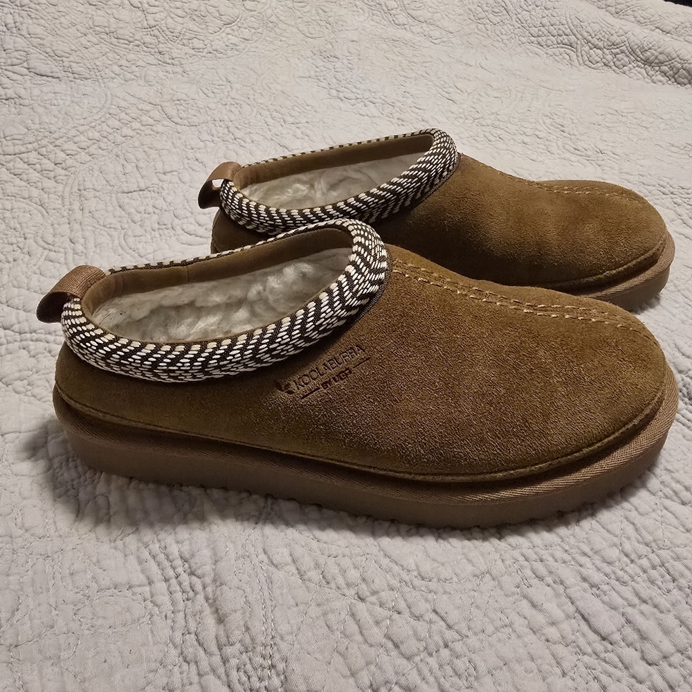 Koolaburra By UGG- Women's Burree Suede Slippers - Chestnut- Size 7